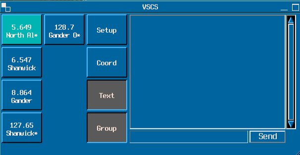 VSCS Window text tab